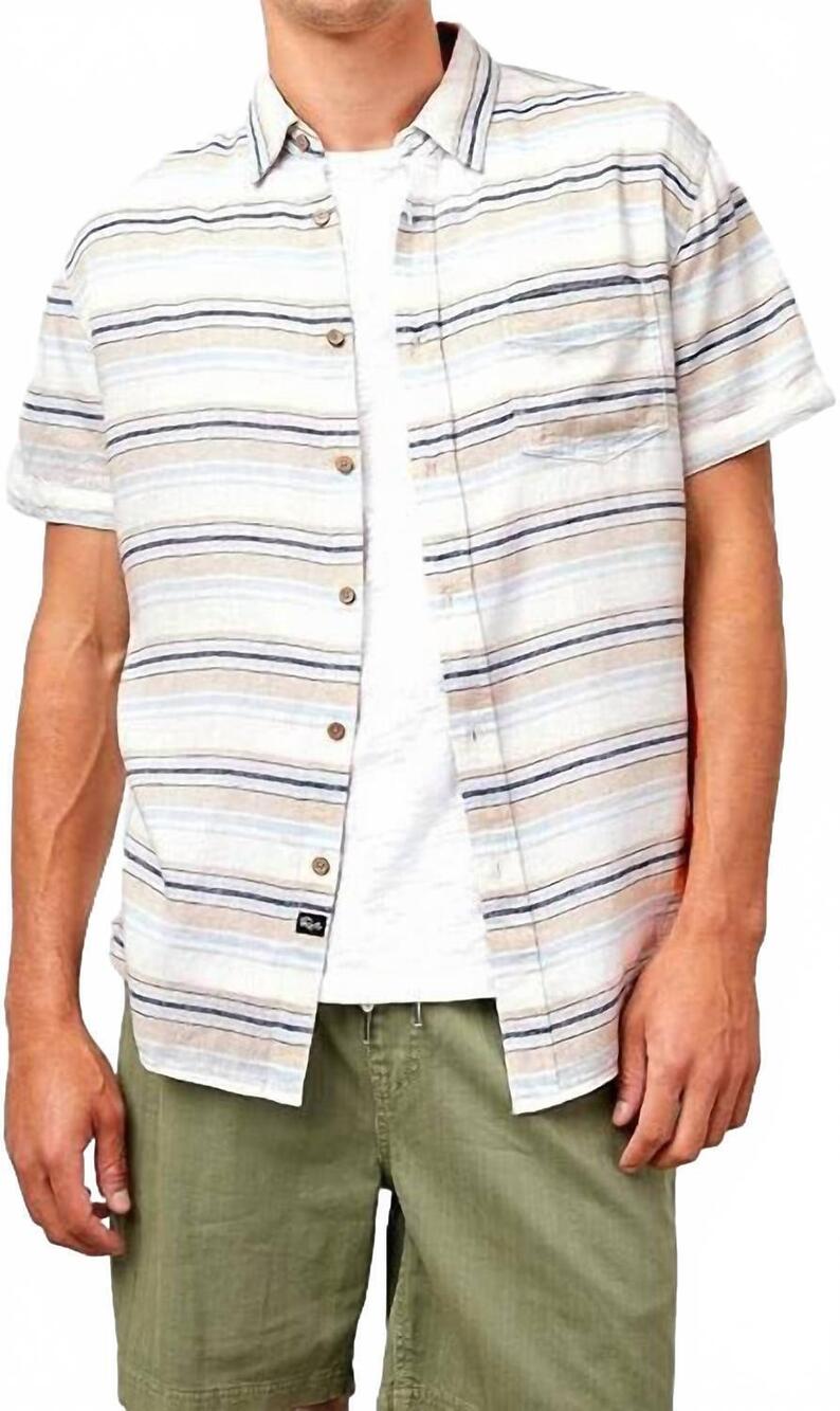 NEW RAILS carson shirt in dune stripe